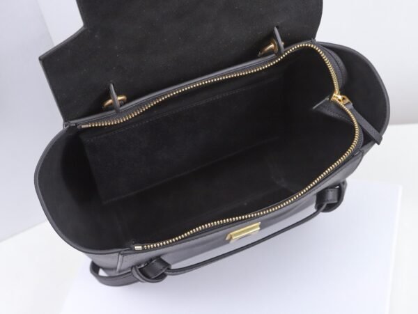 CELINE MICRO BELT BAG IN GRAINED CALFSKIN - BLACK