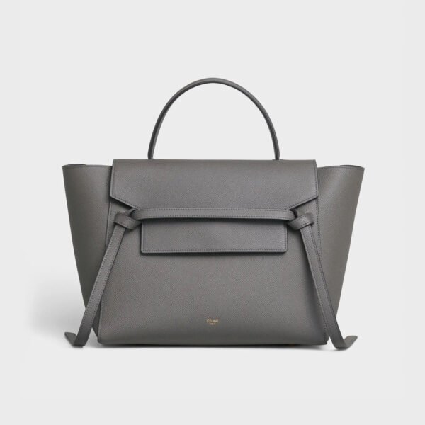 CELINE MINI BELT BAG IN GRAINED CALFSKIN - GREY