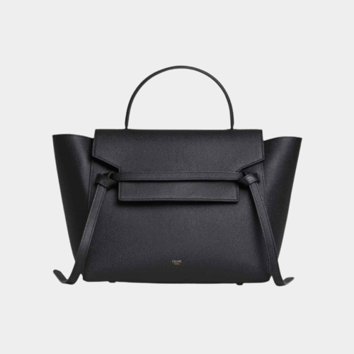 98311 (1) CELINE MINI BELT BAG IN GRAINED CALFSKIN - BLACK