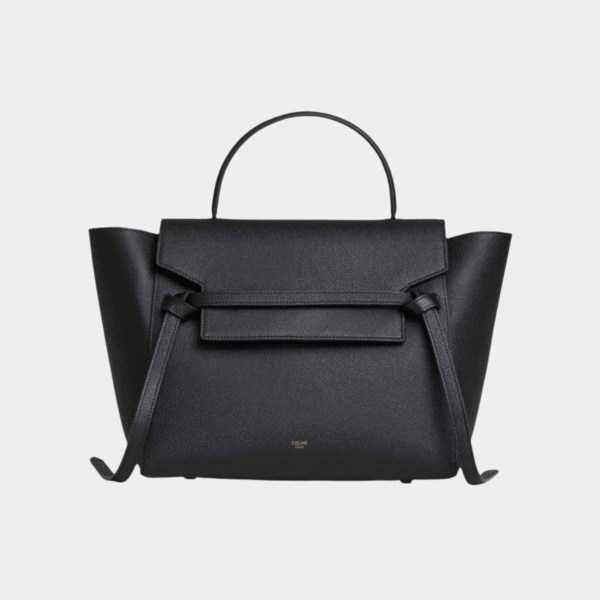 98311 (1) CELINE MINI BELT BAG IN GRAINED CALFSKIN - BLACK