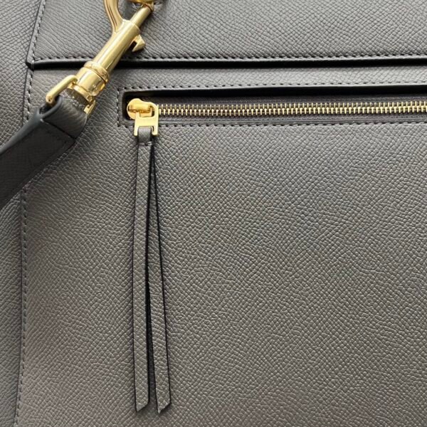 CELINE MINI BELT BAG IN GRAINED CALFSKIN - GREY