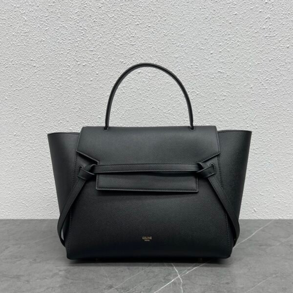 98311 (3) CELINE MINI BELT BAG IN GRAINED CALFSKIN - BLACK
