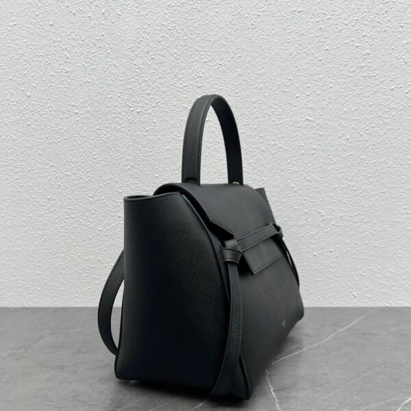 98311 (5) CELINE MINI BELT BAG IN GRAINED CALFSKIN - BLACK