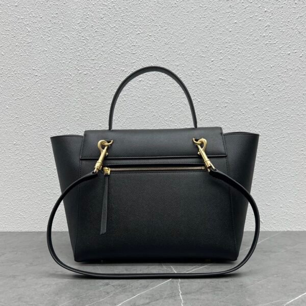 98311 (6) CELINE MINI BELT BAG IN GRAINED CALFSKIN - BLACK