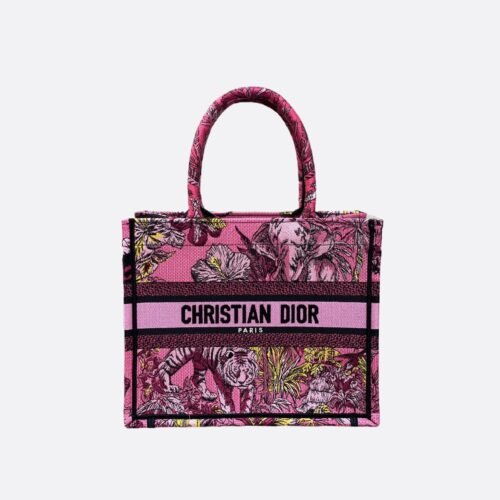 Small Dior Book Tote Red