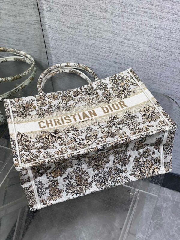 Medium Dior Book Tote Dark Gold