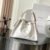 CHANEL 25 Calfskin Hobo Bag Small Handbag white