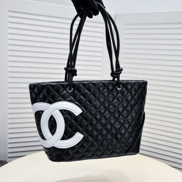 Chanel Cambon Ligne Diamond Quilted Tote