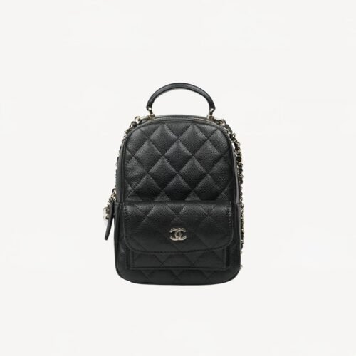 Chanel Grained Calfskin Backpack Black AP3753