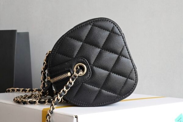 Chanel AP4474 (2) CHANEL Classic chain bag Shiny grained calfskin and gold-tone metal Bowling Bag Black