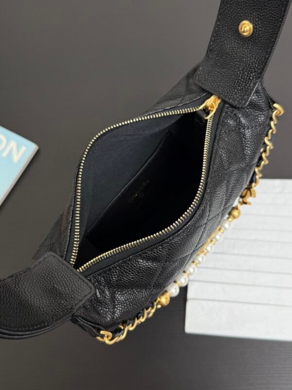 Chanel top handle pearl chain hobo bag AP4584