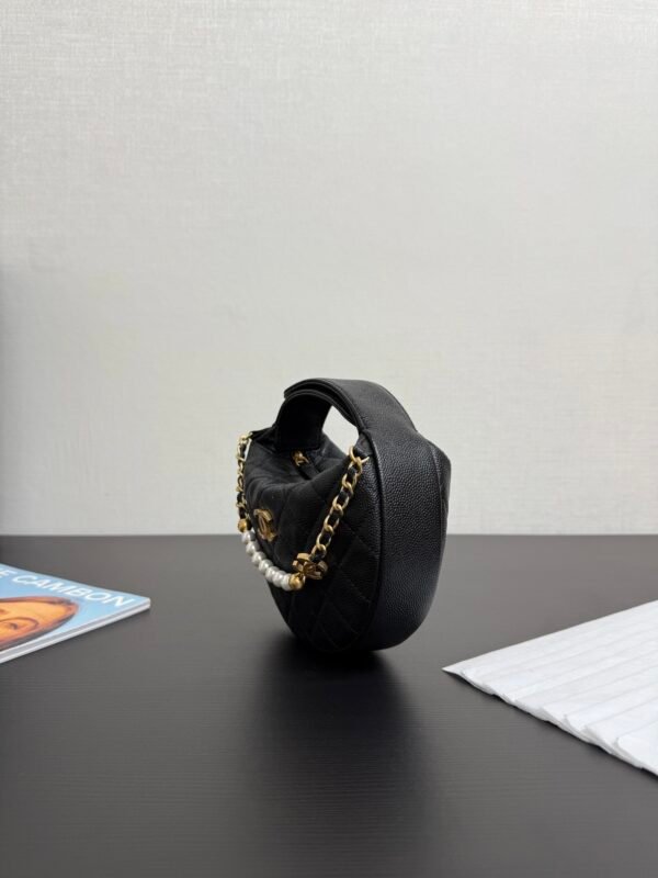 Chanel top handle pearl chain hobo bag AP4584