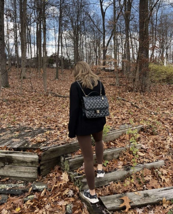 Chanel AS3662 (11) Chanel 22K Large Backpack Patent Calfskin & Gold Metal Black