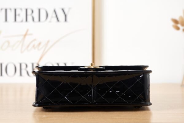 Chanel AS3662 (3) Chanel 22K Large Backpack Patent Calfskin & Gold Metal Black