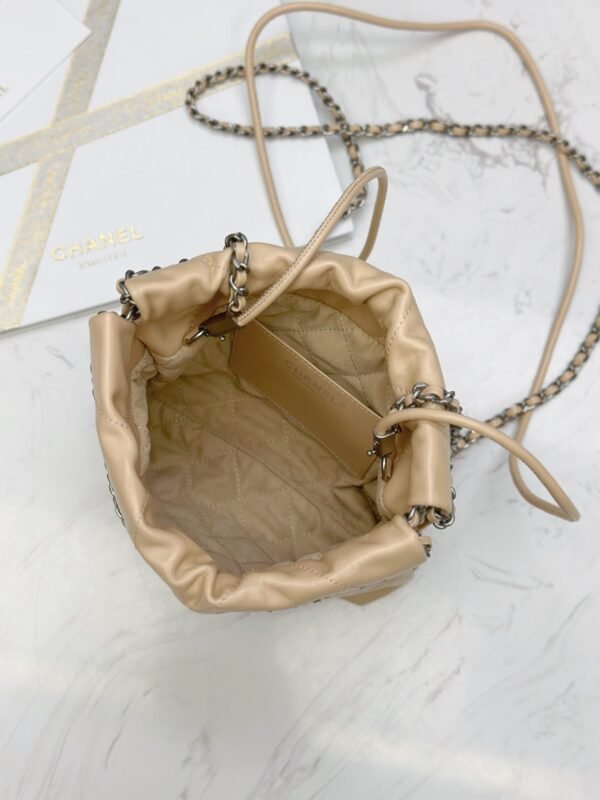 Chanel 22 Mini Handbag Shiny Calfskin & Silver-Tone Metal