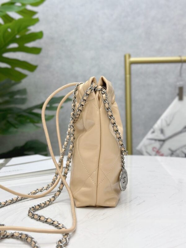 Chanel 22 Mini Handbag Shiny Calfskin & Silver-Tone Metal