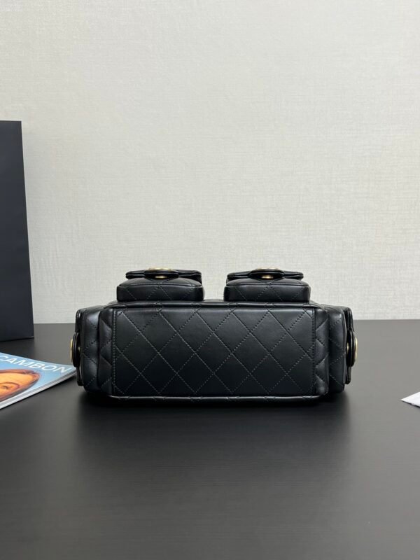 Chanel Hobo Cargo Bag Calfskin Leather Black