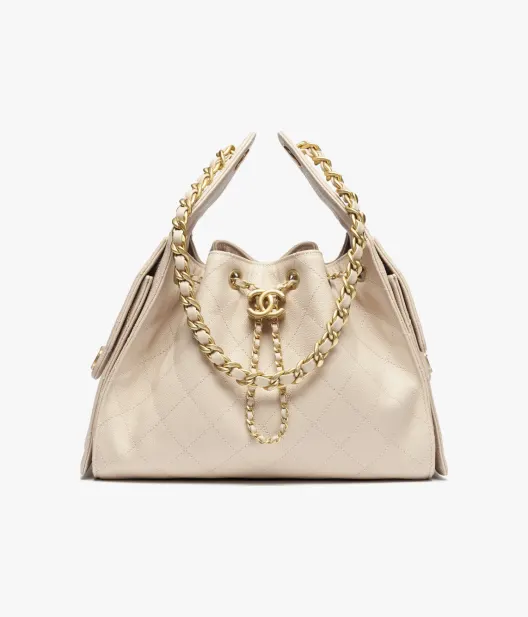 CHANEL 25 Calfskin Hobo Bag Small Handbag