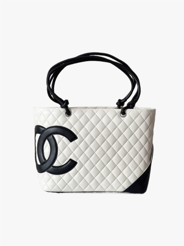 Chanel White Cambon Tote Bag