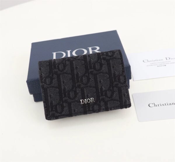 Dior Homme Oblique Card Holder black (1) Dior Business Card Holder wallet