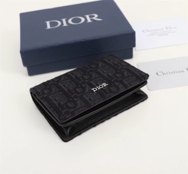 Dior Homme Oblique Card Holder black (6) Dior Business Card Holder wallet