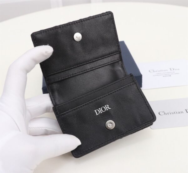 Dior Homme Oblique Card Holder black (8) Dior Business Card Holder wallet