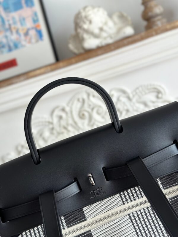 Hermes A Dos Zip grey and black (3) Hermes A Dos Zip