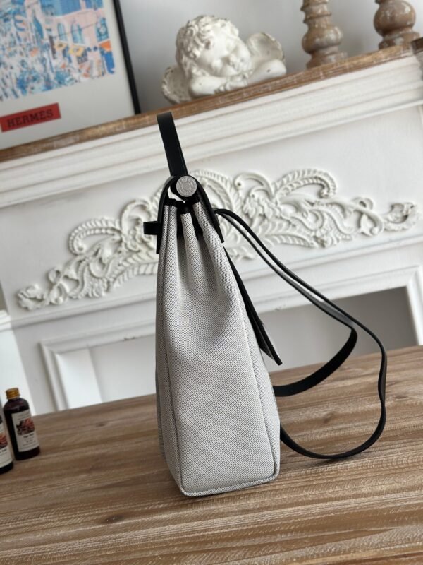 Hermes A Dos Zip grey and black (8) Hermes A Dos Zip