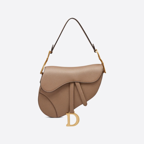 M0455CBAA_M116 (1) Dior Saddle Bag with Strap Beige