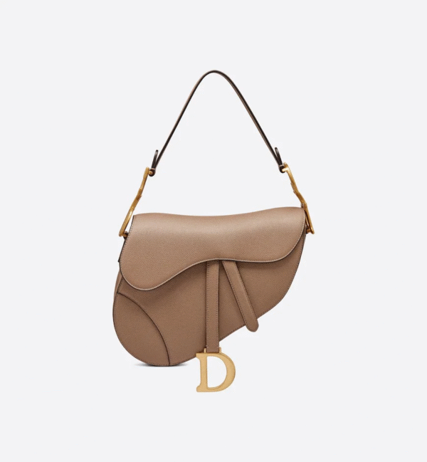 M0455CBAA_M116 (1) Dior Saddle Bag with Strap Beige