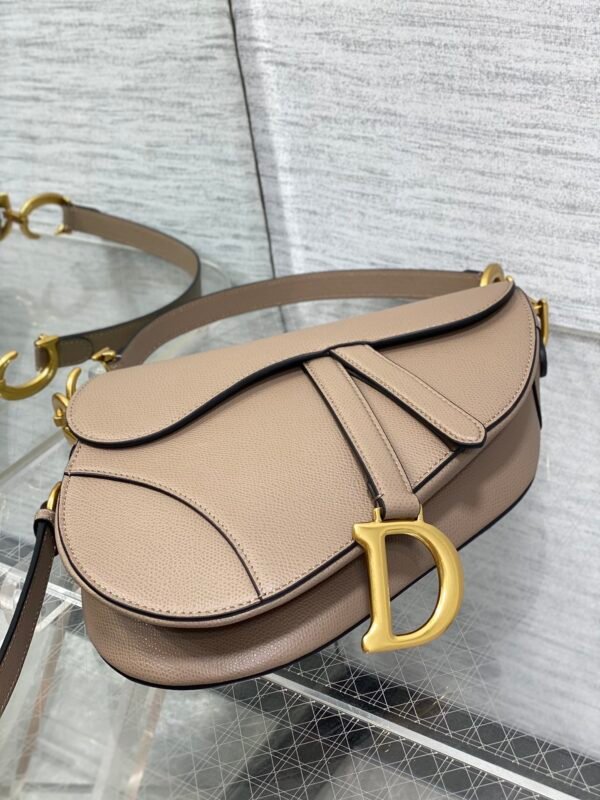 M0455CBAA_M116 (3) Dior Saddle Bag with Strap Beige