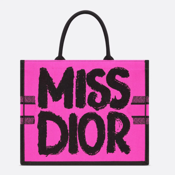 Large Dior Book Tote Fuchsia