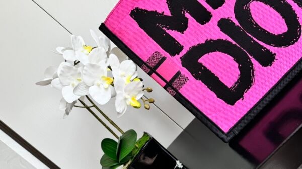 Large Dior Book Tote Fuchsia