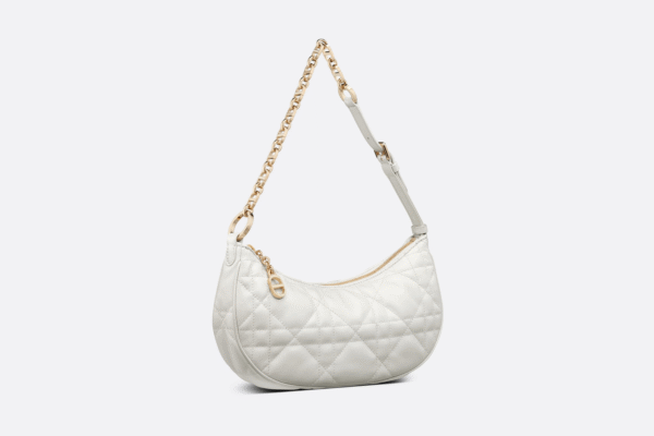 Dior CD Lounge Bag Cannage Lambskin White