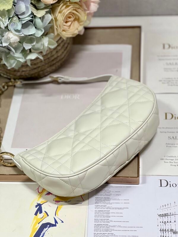 Dior CD Lounge Bag Cannage Lambskin White