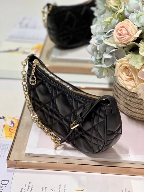 Dior CD Lounge Bag Cannage Lambskin black