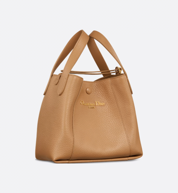 Dior Small Signature Bucket Bag Tourterelle Light Gold-Tone