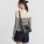 M2840UTZQ_M928 (2) Small Signature Bucket Bag Blue Dior Oblique Jacquard
