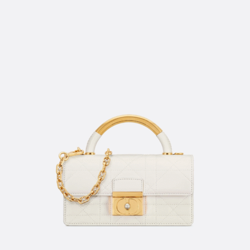 M4401UNMZ_M030 (1) Mini Dior Ange Bag White Calfskin