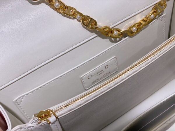 Medium Dior Ange Bag White Calfskin