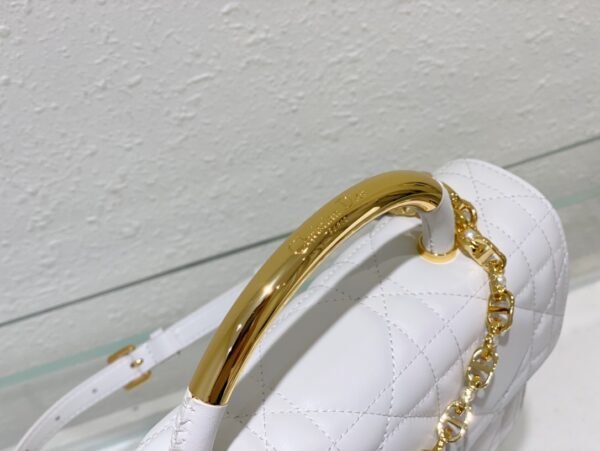 Medium Dior Ange Bag White Calfskin