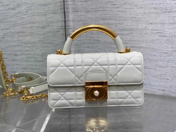 Mini Dior Ange Bag White Calfskin