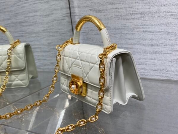 Mini Dior Ange Bag White Calfskin