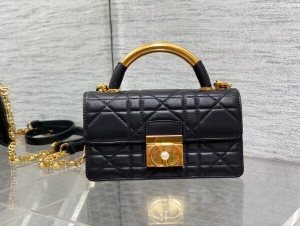 Mini Dior Ange Bag Black Calfskin