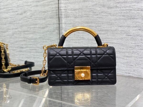 Mini Dior Ange Bag Black Calfskin