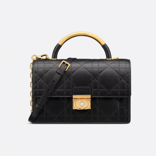 M4402UNMZ_M900 (1) Medium Dior Ange Bag Black