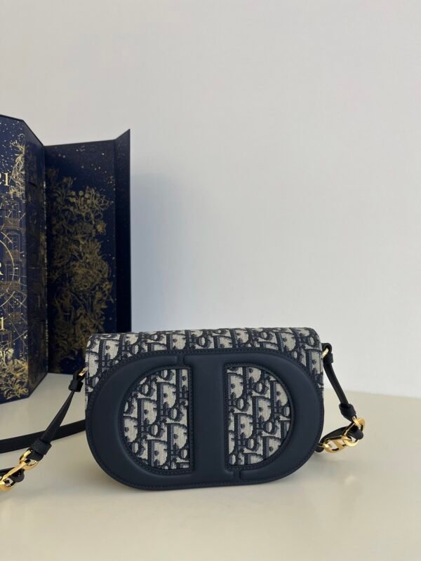 Mini Dior CD Signature Messenger Oblique Motif Canvas Blue