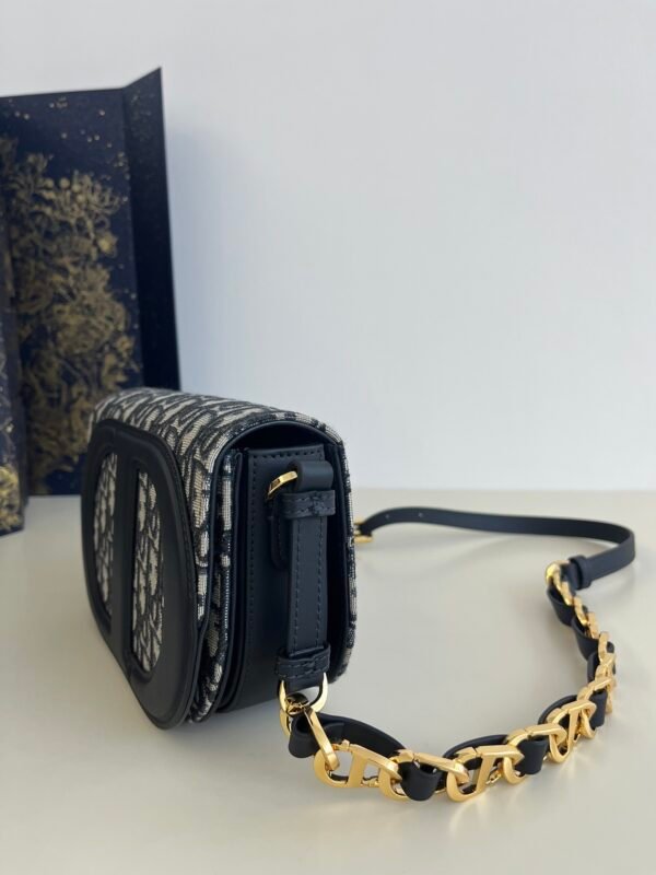 Mini Dior CD Signature Messenger Oblique Motif Canvas Blue