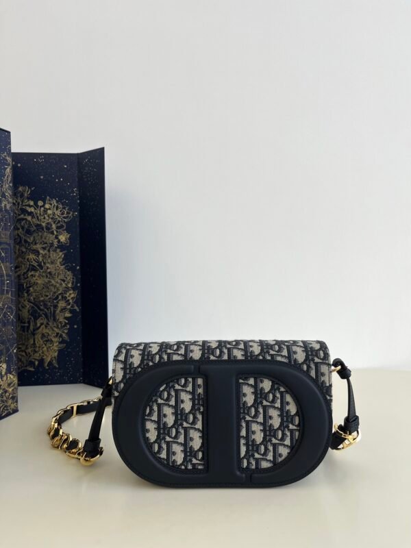 Mini Dior CD Signature Messenger Oblique Motif Canvas Blue