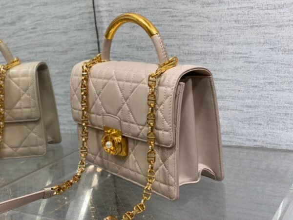 Medium Dior Ange Bag Beige Calfskin (2) Medium Dior Ange Bag Beige Calfskin